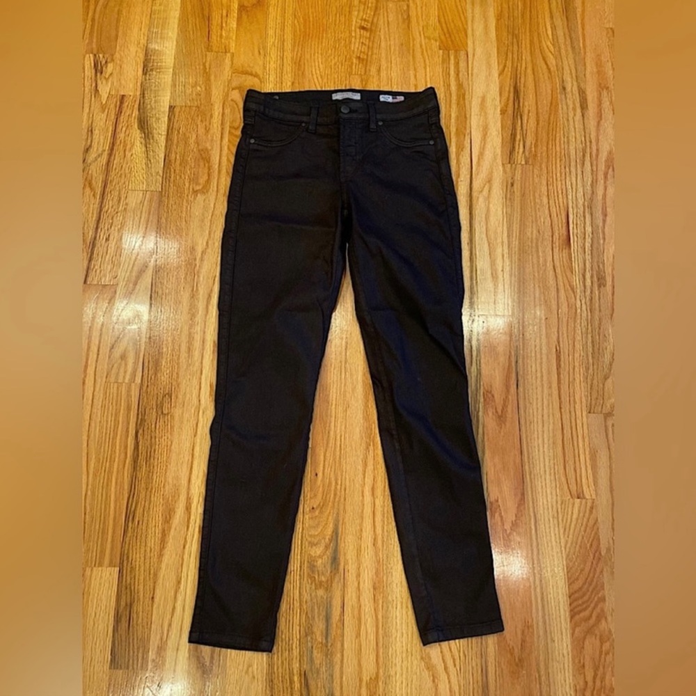 Vizcaino black coated skinny leg pants
